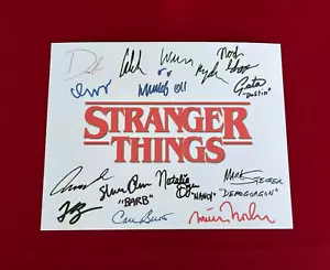 Stranger Things Title Card Cast-Signed- 8.5x11- Autograph Reprints - Picture 1 of 6