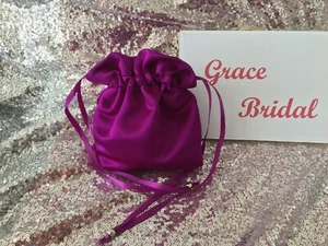 BORSA DOLLY IN RASO VIOLA DAMIGELLA D'ONORE BALLO RAGAZZA FIORE **cambi gratuiti** - Foto 1 di 27