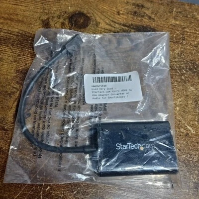 STARTECH HDMI / MICRO HDMI AUF VGA ADAPTER MIT KABEL FÜR GOPRO 1080P HDTV MCHD2VGA - Bild 1 von 4