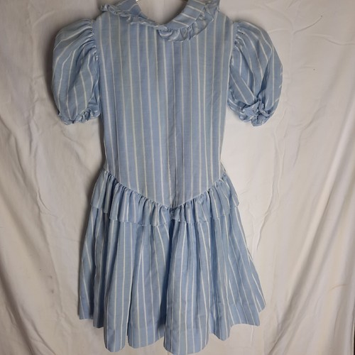 SAINT LAURENT (YSL) Abito vintage Yves Saint Laurent bambina taglia 10 blu bianco a righe manica corta