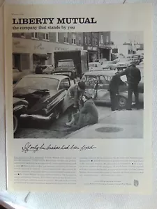 1961 LIBERTY MUTUAL INSURANCE Auto Crash annuncio stampa d'epoca - Foto 1 di 1