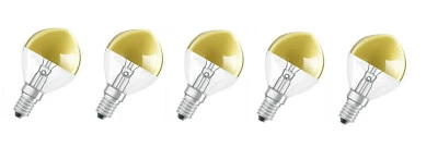 5x Osram Kopfspiegellampe vergoldet gold E14 40W warmweiß EEK: G (Spekt A bis G) - Bild 1 von 4