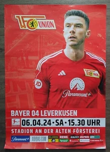Stadionplakat Bundesliga 2023/24 Union Berlin - Bayer Leverkusen # Gosens - Bild 1 von 1