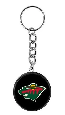 Minnesota Wild NHL Mini Hockey Puck Team Logo Keychain Cover
