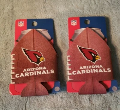 Arizona Cardinals football shape Can Holder [NEW] NFL lot of 2 Coozie Koozie - Image 1 of 2