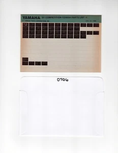 Yamaha Competition YZ465H '81 Parts List Manual Microfiche - Picture 1 of 1