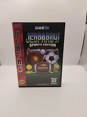 Jeopardy! Sports Edition Sega Genesis COMPLETE w/ Box manual game - Image 1 of 4