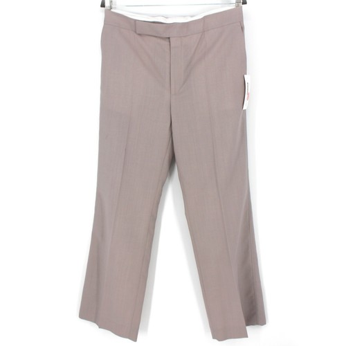Pantaloni Celine Grigi in Lana Grigia Pieghe Pantaloni Gamba Dritta 40 M Nuovi con Etichette Francia