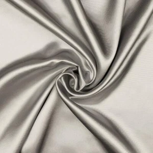 Polyester Liquid Satin Fabric Material SILVER - Picture 1 of 1