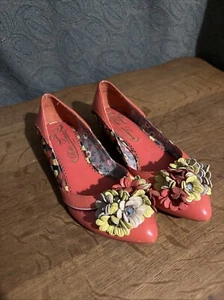 Women’s Shoes Size 8.5 Poetic License London Razzmatazz Coral Multi Color. - Picture 1 of 7
