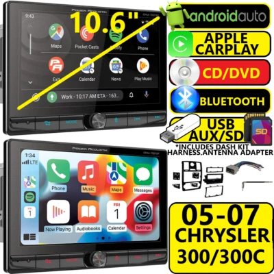05 06 07 CHRYSLER 300 300C NAV BT CD/DVD APPLE CARPLAY ANDROID AUTO CAR RADIO - Image 1 of 4