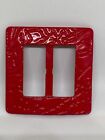 Woman`S Red, Plastic, Italy, Belt Buckle