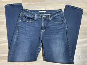 Levi's Mid Rise Skinny Denim Jeans Blue Women Size 12 Pockets - Picture 1 of 4