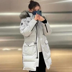 Moose Knuckles Men's Women's Collar Goose Down Mid-length Slim-fit Jacket - Picture 1 of 15