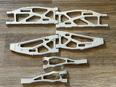 Arrma 1/8 Kraton 6s BXL Aluminio Suspensión Delantera y Trasera Brazo A Plateado Foto 1 de 4