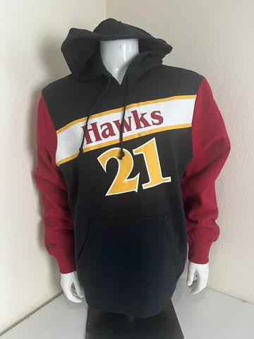 MITCHELL & NESS Men’s Atlanta Hawks Dominique Wilkins Hooded Sweatshirt Size L Cover