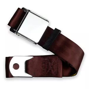 RetroBelt Burgundy Aviation Lap Belt 60" No Hardware Safety Seatbelt Classic - Picture 1 of 3
