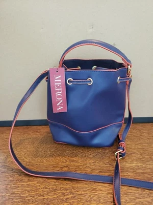 NWT Merona Purse tote Blue With Red Trim - Image 1 of 4