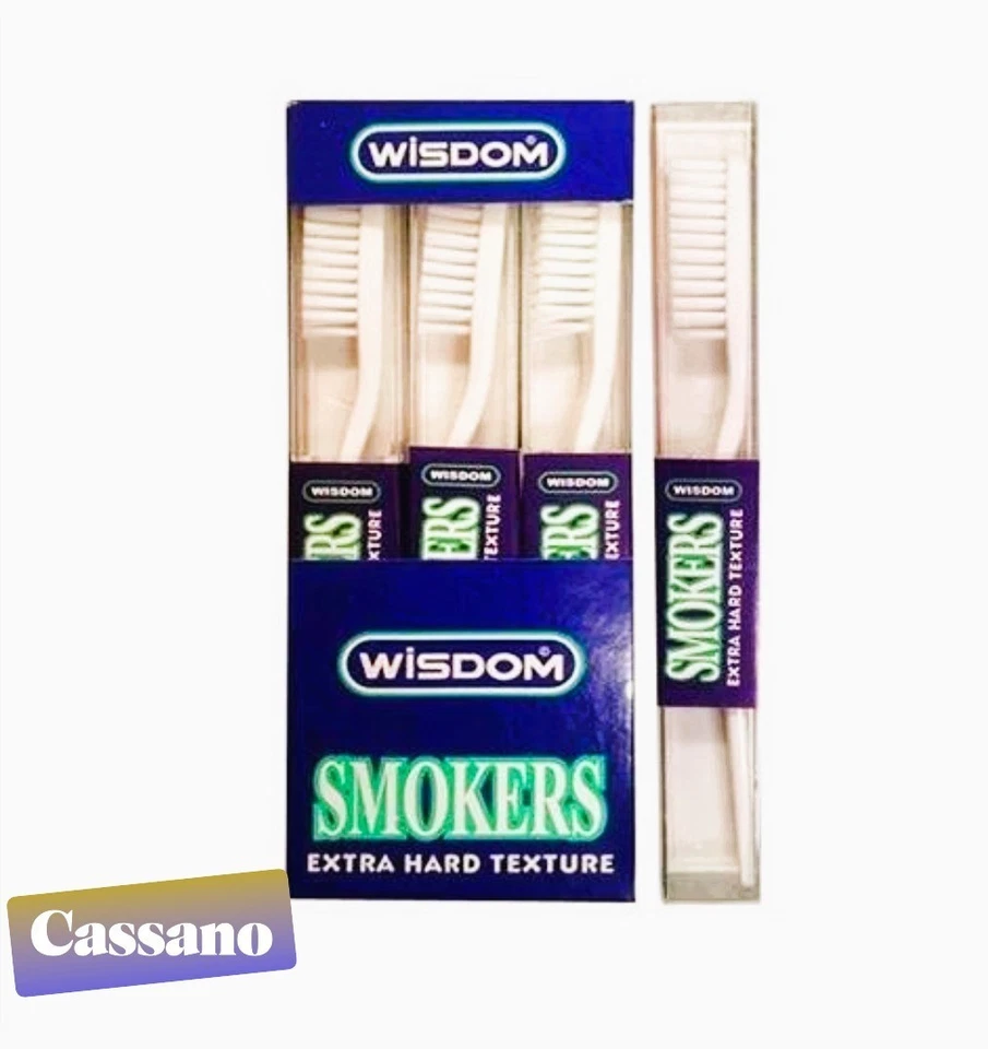 Wisdom Smokers Stain Remover Extra-Hard Toothbrush White 1pcs/2pcs/3pcs