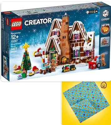 Lot Of 2 LEGO Christmas Items- CREATOR Gingerbread House (10267) & Gift Wrap - Image 1 of 4