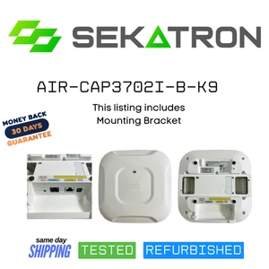 ♻️ Cisco Aironet AIR-CAP3702I-B-K9 802.11ac Dual Band Access Point⚡w/ Bracket - Picture 1 of 2