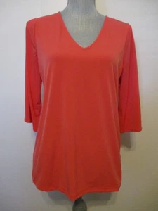 NWT Michael Kors Size M Sangria V-neck Tunic Blouse with Cut Out 3/4 sleeves - Picture 1 of 13