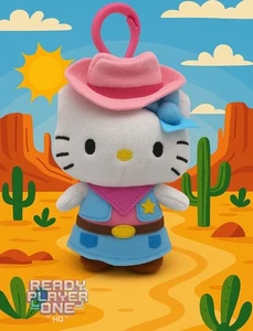 Hello Kitty Adventure Kitty Series Vaquera Gatito Sheriff - Peluche Colgador Clip-on - Imagen 1 de 2