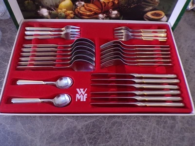 WMF Modell ONDA GOLD Tafelbesteck für 6 Personen 30 Teile in Cromargan TOP - Bild 1 von 4