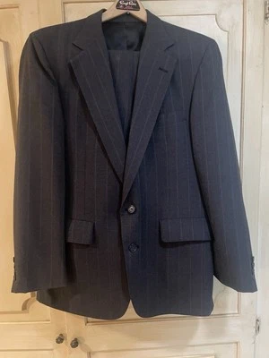 Men's Charcoal Gray Suit With Subtle Pin Stripes - Image 1 of 4