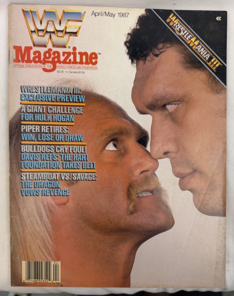 Журнал WWF апрель май 1987 Халк Хоган Андре Giant Wrestlemania III WAIT NWA WWE - Изображение 1 из 4