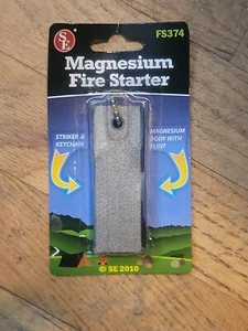 NIP Magnesium Fire Starter keychain FS374 emergencies, hiking, camping, bonfires - Picture 1 of 3
