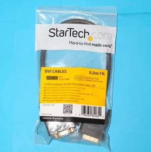 StarTech.com 1 ft/30 cm DVI-I analógico (M) a 2 X VGA video (F) Y cable divisor - Imagen 1 de 3