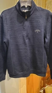 Callaway Golf 1/4 Reißverschluss Pullover Shirt Herren Größe Medium marineblau - Bild 1 von 2