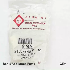 NEW OEM Whirlpool 819091 Genuine Refrigerator Shelf Support B-0025 - Picture 1 of 2