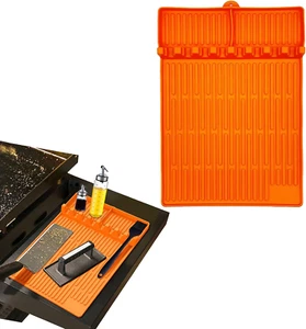 Silicone Griddle Tools Mat for Blackstone, Grill Mats Spatula Mat with Drip Pad, - Picture 1 of 7