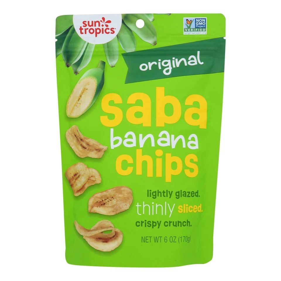 Chips de plátano Sun Tropics Island Saba, originales 6 oz (paquete de 12) Foto 1 de 1