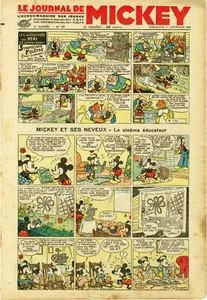"LE JOURNAL DE MICKEY N° 59 (1/12/1935)" Mickey et ses neveux: Cinéma éducateur - Foto 1 di 1