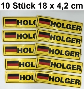 10x STICKER NAME HOLGER AUFKLEBER AUTOAUFKLEBER AUTO DEUTSCHLAND NAMENSSCHILD - Bild 1 von 1