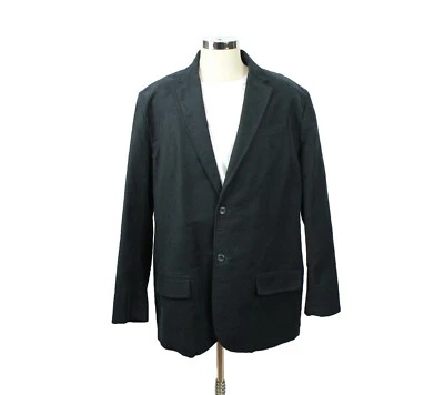 Хлопковый бархатный блейзер XXL 50L старый темно-синий темно-угольный серый черный спортивная куртка пальто - Изображение 1 из 4