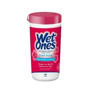 "Wet Ones Antibacterial Hand Wipes Fresh Scent 40 Count 6 Pack Hypoallergenic " - Picture 1 of 8