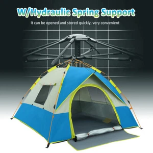 Pop-Up Zelt 3-4 Personen Automatik Camping Kuppelzelt Wasserdicht Familienzelt - Bild 1 von 11