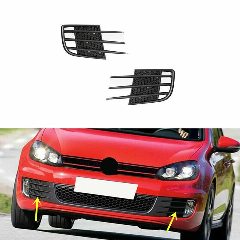 🔥 1 par de cubiertas antiniebla ABS negras para Volkswagen Golf GTI 2010-2014  Foto 1 de 4