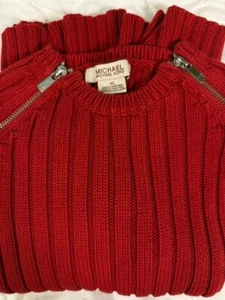 Maglione donna Michael Michael Kors girocollo con cerniera maglia cavo XL - FUNZIONA PICCOLO - Foto 1 di 8