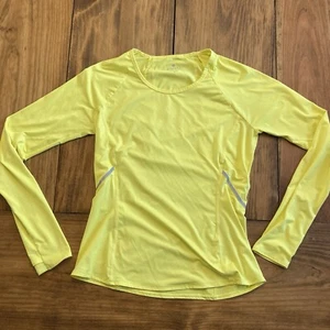 Camisa Athleta Mujer Pequeña Amarilla Correr Entrenamiento Manga Larga con Agujeros para Pulgar Usada en Excelente Condición - Imagen 1 de 5