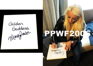 TABLERO SHIKISHI FIRMADO WWE MANDY ROSE AUTOGRAFIADO CON PRUEBA Y CERTIFICADO DE AUTENTICIDAD RARO 2 - Imagen 1 de 4