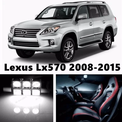 Kit de paquete interior de luz blanca de xenón LED de 22 piezas para Lexus Lx570 2008-2016 Foto 1 de 4