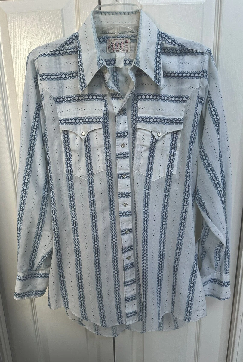 Blue Western 1950s Vintage Casual Shirts for Men for sale | eBay