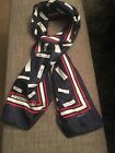 Vtg Scarf American Presidents signatures Millicent Patriotic red white blue July