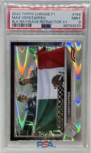 2022 Topps Chrome Formula 1 Black Raywave Refractor Max Verstappen 1/1 PSA 9!! - Picture 1 of 2