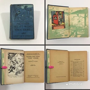 1917 Mother West Wind "WHEN" Stories Thornton W Burgess BLUE HC - US Ships FREE - Picture 1 of 10